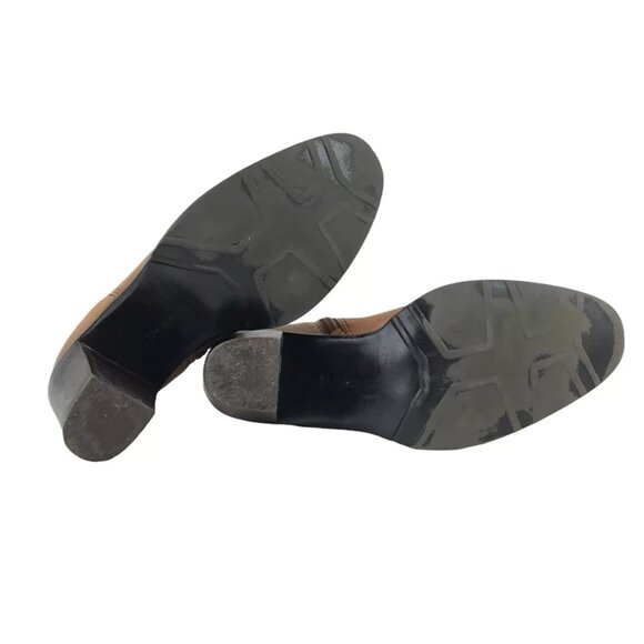 Enzo Angiolini Womens Brown Leather Side Zipper Western Booties Size US 7.5 M - Picture 7 of 9